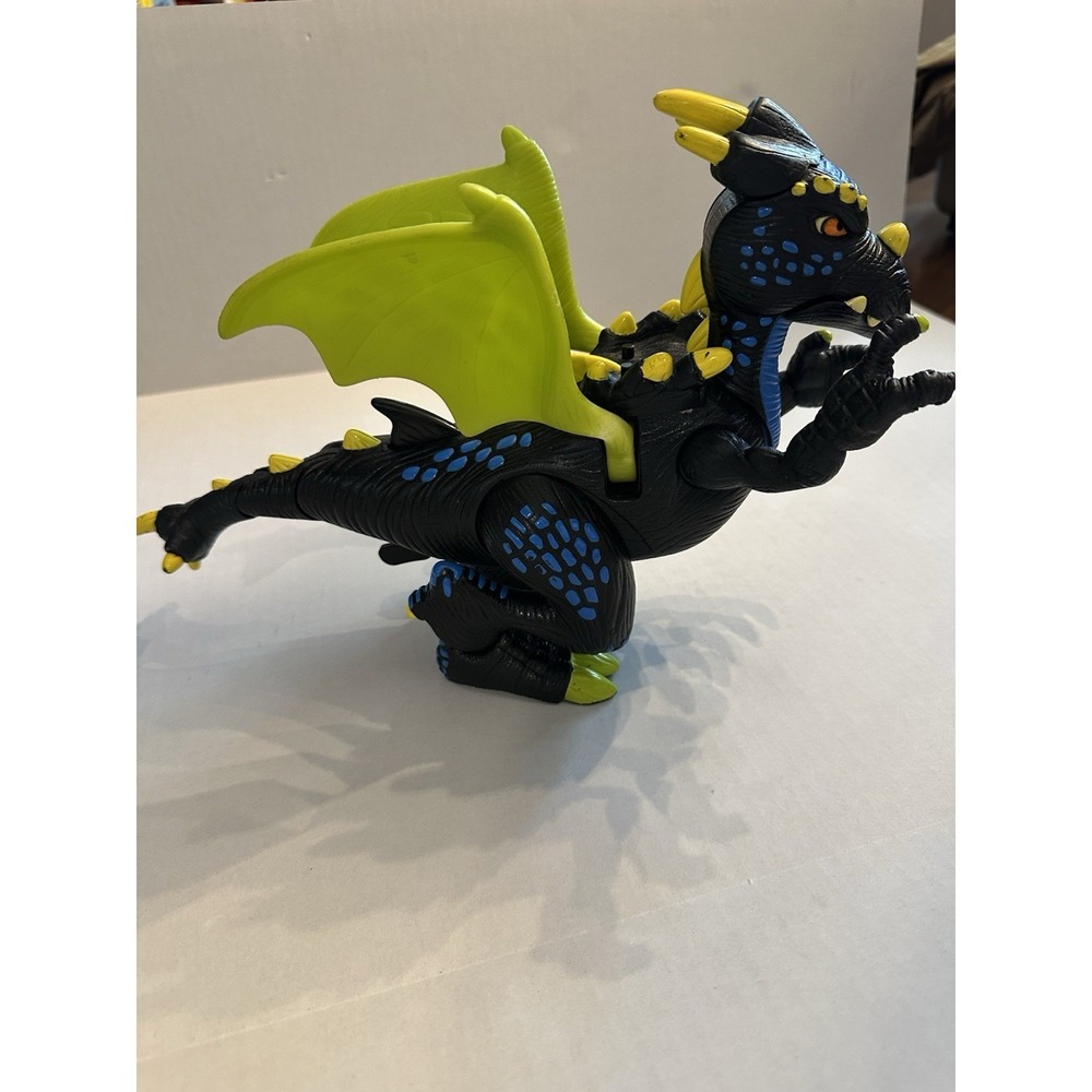 Mattel Roaring Dinosaur Trigger Action 2005 Blue Green Yellow - Picture 4 of 8
